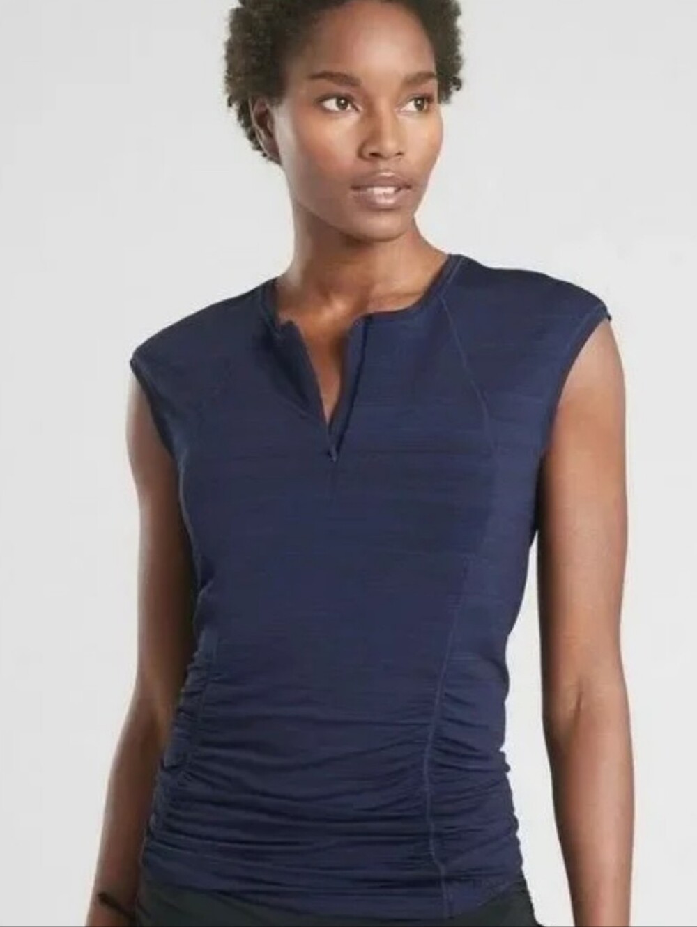 Athleta Pacifica Contoured Navy Blue  Tank Top